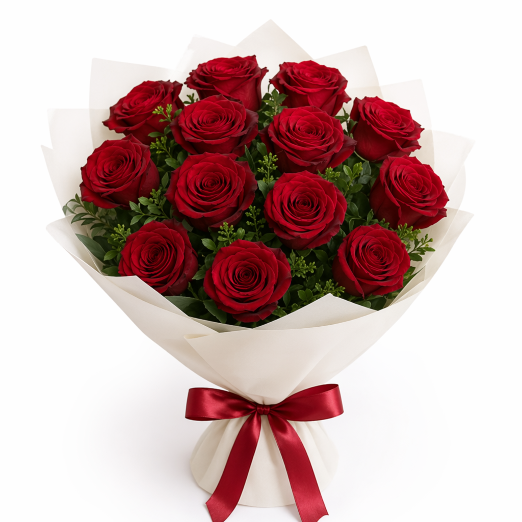 12 Red Roses Bouquet